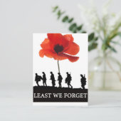 LETZTENDLICH VERGESSEN WIR SOLDATEN POSTKARTE (Stehend Vorderseite)