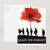 LETZTENDLICH VERGESSEN WIR SOLDATEN POSTKARTE (Vorne/Hinten)