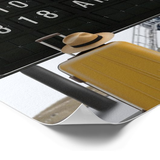 Letzter Anruf zum Mond - Retro Space Travel Poster (Ecke)