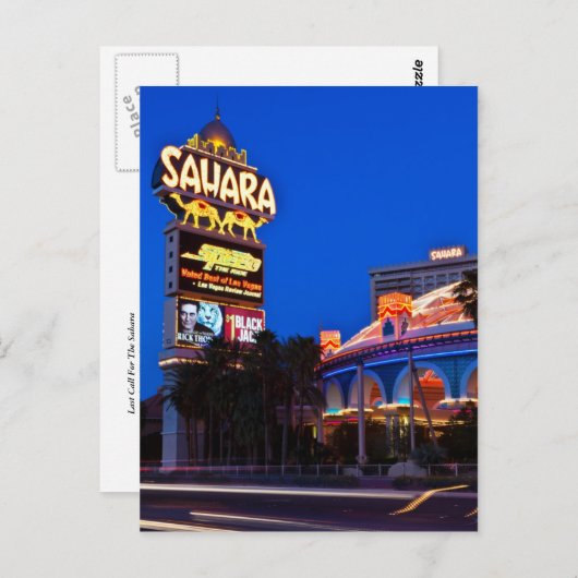 Letzter Aufruf für die Sahara Postkarte (Vorne/Hinten)