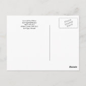 Letzter Aufruf für O'Sheas Postkarte (Rückseite)