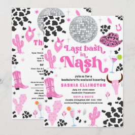 Letzter Bash am Nash Bachelorette Wochenende Einladung