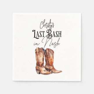 Letzter Bash in Nash Cowgirl Boots Nashville Serviette