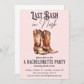 Letzter Bash in Nash Pink Cowgirl Junggeselinnen-A Einladung (Vorne/Hinten)