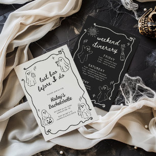Letzter Boo, bevor ich Halloween Bachelorette Einladung