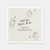 Letzter Boo, bevor ich quirky Halloween Bacheloret Serviette (Vorderseite)