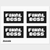 LETZTER BOSS-RECTANGULAR-STICKER RECHTECKIGER AUFKLEBER (Blatt)