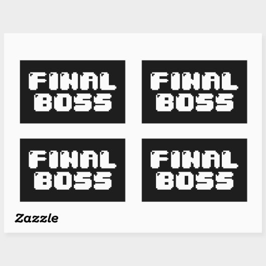 LETZTER BOSS-RECTANGULAR-STICKER RECHTECKIGER AUFKLEBER (Blatt)
