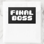 LETZTER BOSS-RECTANGULAR-STICKER RECHTECKIGER AUFKLEBER (Tasche)