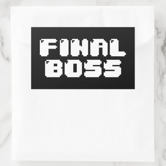 LETZTER BOSS-RECTANGULAR-STICKER RECHTECKIGER AUFKLEBER (Tasche)