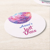 Letzter Disco-Junggeselinnen-Abschied | Pappunters Runder Pappuntersetzer (Angewinkelt)