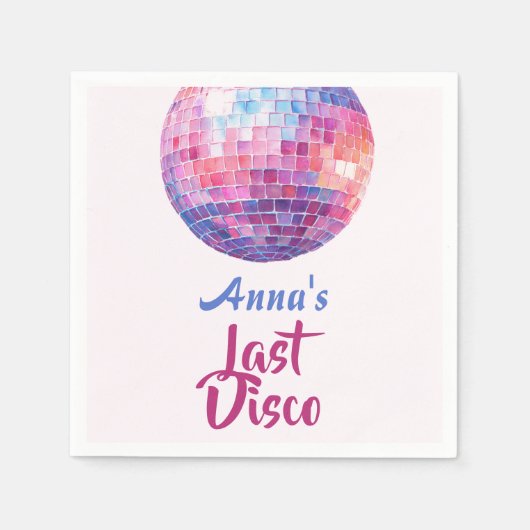 Letzter Disco-Junggeselinnen-Abschied | Serviette (Vorderseite)