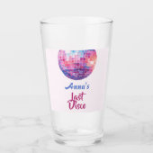 Letzter Disco-Junggeselinnen-Abschied | Trinkglas Glas (Vorderseite)