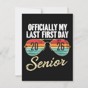 Letzter erster Schultag Senior 2026 Postkarte