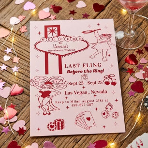 Letzter Flirt Las Vegas Junggesellinnen-Abschiedst Einladung