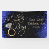 Letzter Flug-Junggeselinnen-Abschied - Blau Banner (Horizontal)