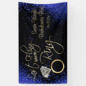 Letzter Flug-Junggeselinnen-Abschied - Blau Banner (Vertikal)