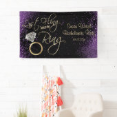 Letzter Flug-Junggeselinnen-Abschied - Lila Banner (Insitu)