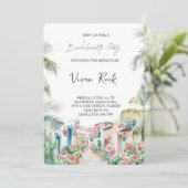 Letzter Flug vor dem Ring Bachelorette Bash Einladung (Stehend Vorderseite)