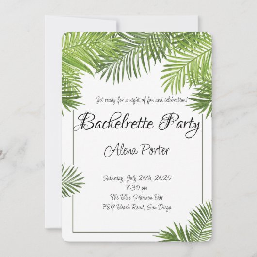 Letzter Flug vor dem Ring Bachelorette Bash Einladung (Vorderseite)