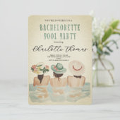 Letzter Flug vor dem Ring Bachelorette Bash Einladung (Stehend Vorderseite)