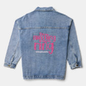 Letzter Flug vor dem Ringname Hot-Pink-Glitzer Jeansjacke (Rückseite)