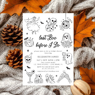 Letzter Gruß vor der Hochzeit: Ghost Floral  Braut Einladung