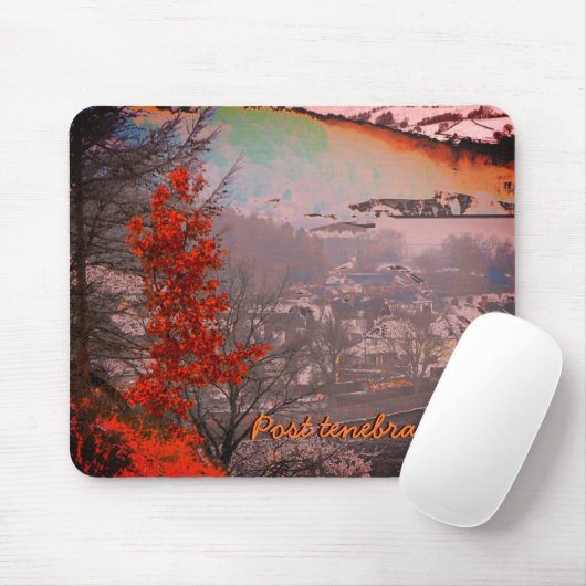 Letzter Herbstgang in Newtown, Powys Mousepad (Mit Mouse)
