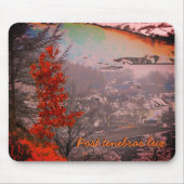 Letzter Herbstgang in Newtown, Powys Mousepad (Vorne)