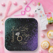 Letzter Junggeselinnen-Abschied - Aquamarin und Li Pappteller (Party)