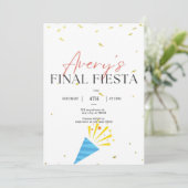 Letzter Junggeselinnen-Abschied von Fiesta Einladung (Stehend Vorderseite)
