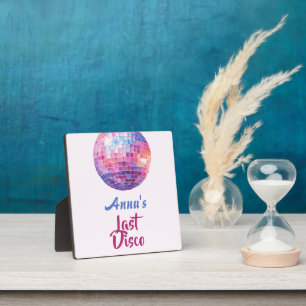 Letzter Junggesellinnenabschied Pink Flyers Fotoplatte