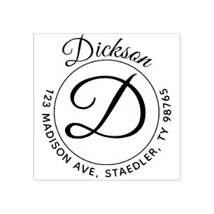 Letzter Namen-rundes Gummistempel