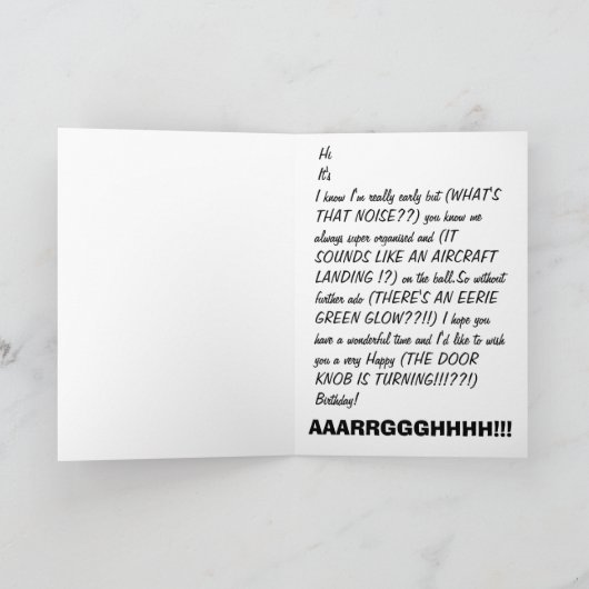 Letzter Platz Karte (Innenseite)