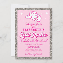 Letzter Rodeo Cowgirl Junggeselinnen-Abschied Einladung