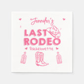 Letzter Rodeo Cowgirl Junggeselinnen-Abschied Serviette (Vorderseite)