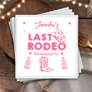 Letzter Rodeo Cowgirl Junggeselinnen-Abschied Serviette