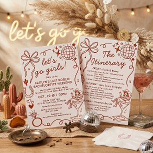 Letzter Rodeo-Cowgirl-Junggesellinnen-Wochenend-Au Einladung