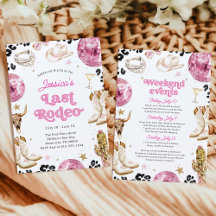 Letzter Rodeo Disco Cowgirl Pink Junggesellinnenab