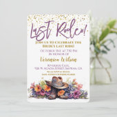 Letzter Rodeo-Junggeselinnen-Abschied Einladung (Stehend Vorderseite)
