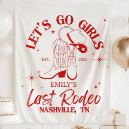 Letzter Rodeo-Junggesellinnen-Abschiedsbanner, Los Wandteppich