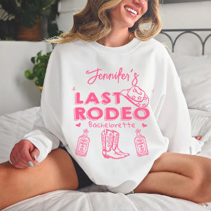 Letzter Rodeo Pink Cowgirl Hat Junggeselinnen-Absc Sweatshirt