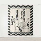 Letzter Rodeo Retro Western Junggeselinnen-Abschie Wandteppich (Vorderseite)