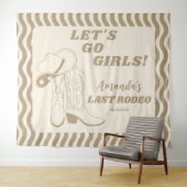 Letzter Rodeo Retro Western Junggeselinnen-Abschie Wandteppich (Beispiel (Horizontal))