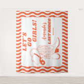 Letzter Rodeo Retro Western Junggeselinnen-Abschie Wandteppich (Vorderseite)