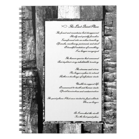 Letzter ruhiger Ort Notizblock (Vorderseite)