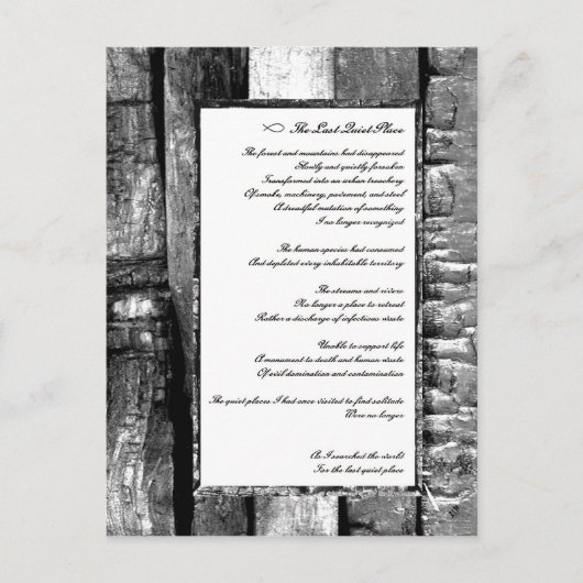 Letzter ruhiger Ort Postkarte (Vorderseite)