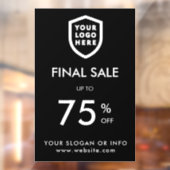 Letzter Sale | Business Event Logo Store Discount  Fensteraufkleber (Blatt 2)