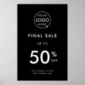 Letzter Sale | Business Event Store Discount Black Poster (Vorne)