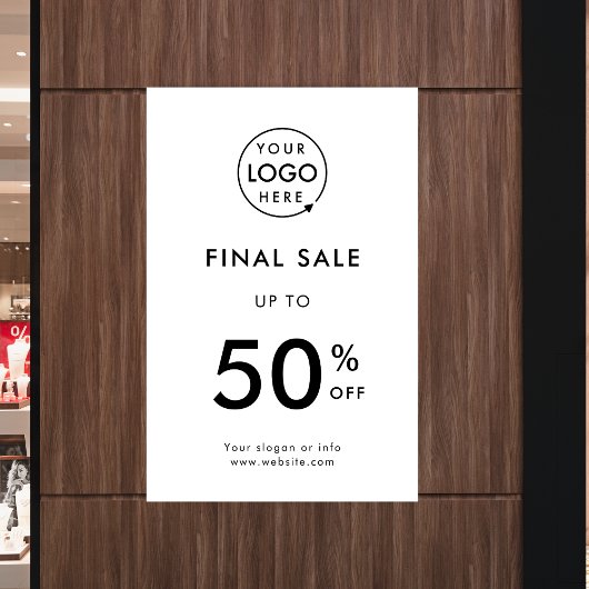 Letzter Sale | Rabatt für den Business Event-Logo- Poster